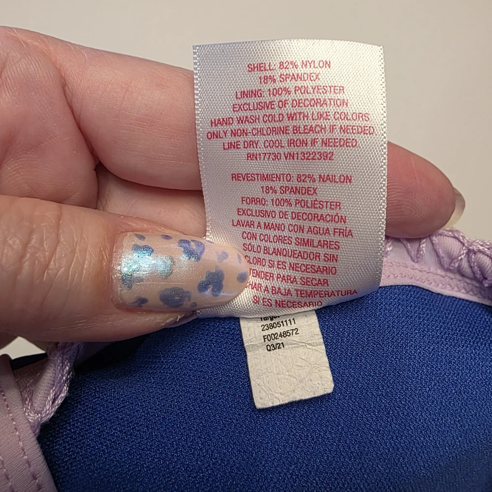 Target Y2K Beach Girlie Blue and Purple  Bikini Top 2016 Summer Aesthetic